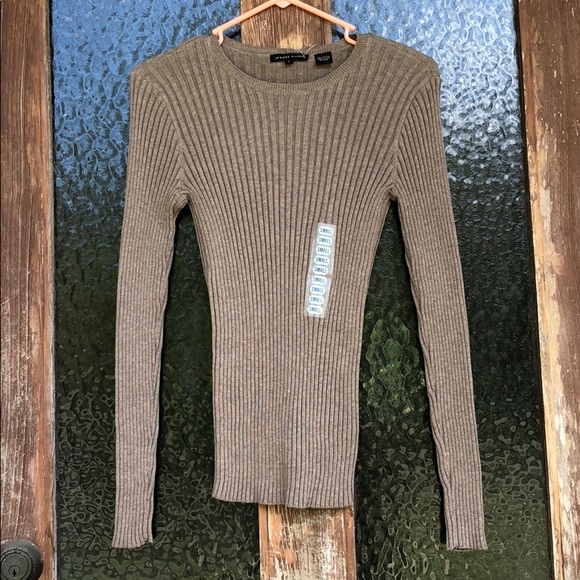 JEANNE PIERRE Sweaters - Jeanne Pierre | Brown Crew Neck Cable Knit Sweater